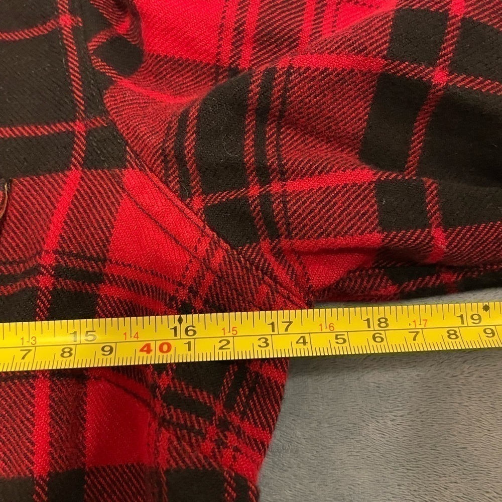 ROOTS Park Plaid Shirt Cabin Red Size Small - Picture 8 of 11